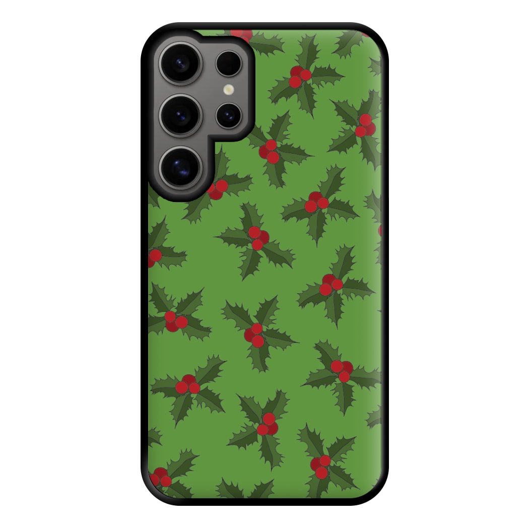 Holly Pattern Phone Case for Galaxy S24 Ultra