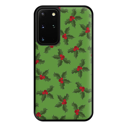 Holly Pattern Phone Case for Galaxy S20 Plus