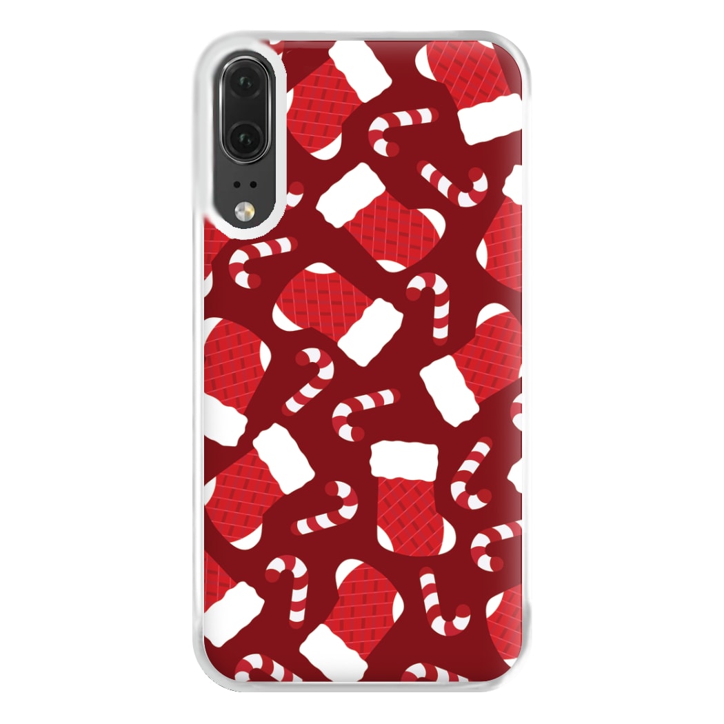 Red Stocking Pattern Phone Case for Huawei P20