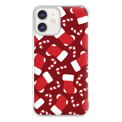 Red Stocking Pattern Phone Case for iPhone 11