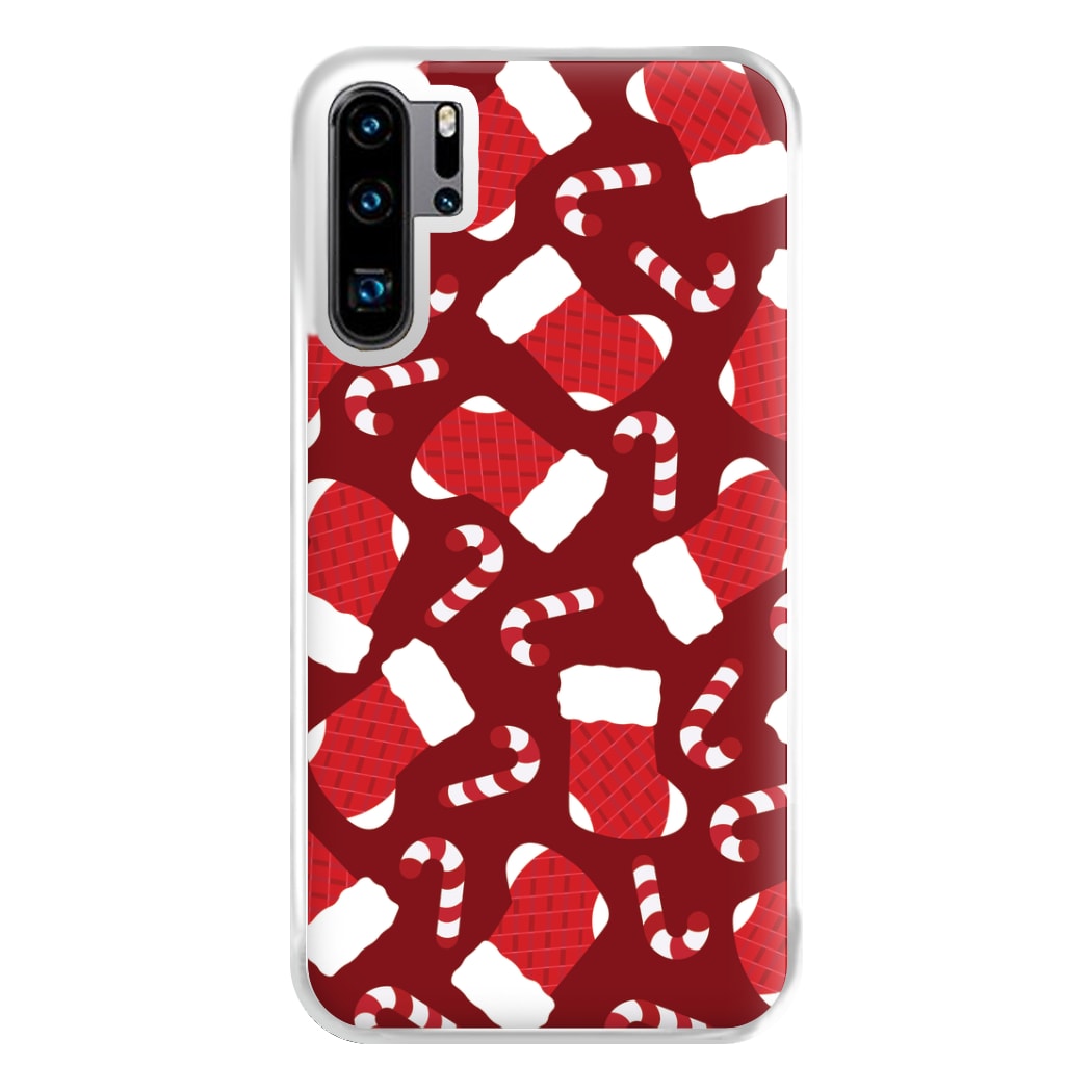 Red Stocking Pattern Phone Case for Huawei P30 Pro