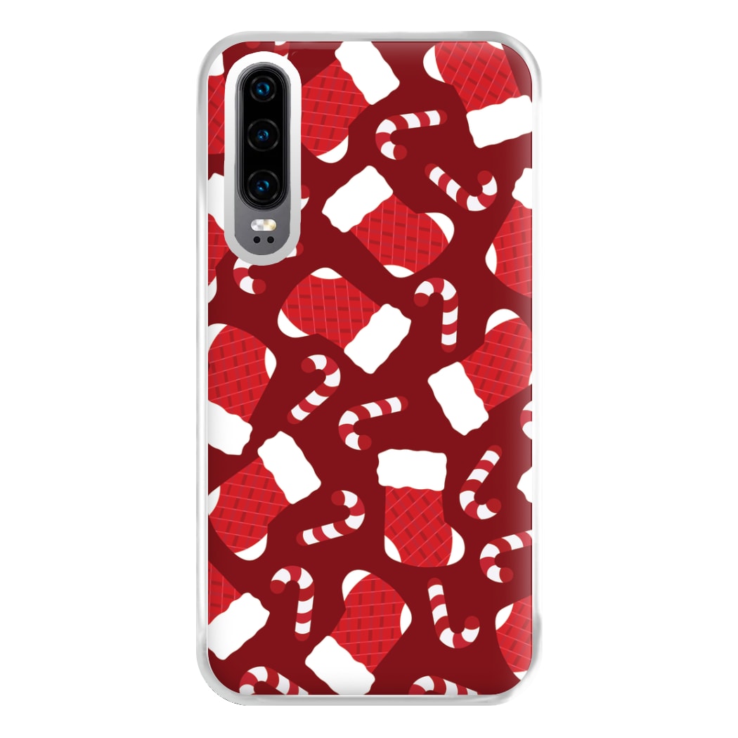 Red Stocking Pattern Phone Case for Huawei P30