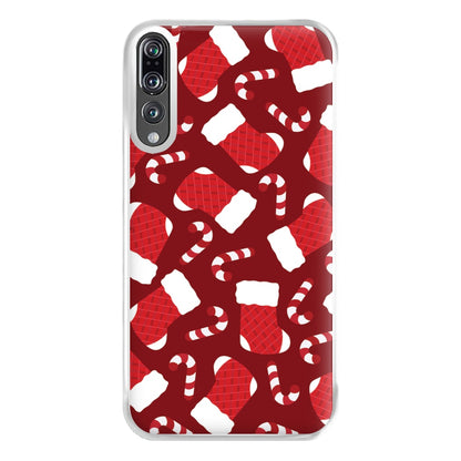 Red Stocking Pattern Phone Case for Huawei P20 Pro