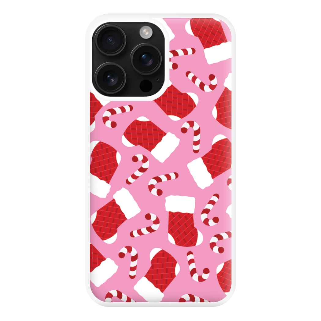 Pink Stocking Pattern Phone Case