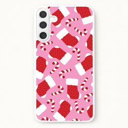 Pink Stocking Pattern Phone Case for Galaxy A37
