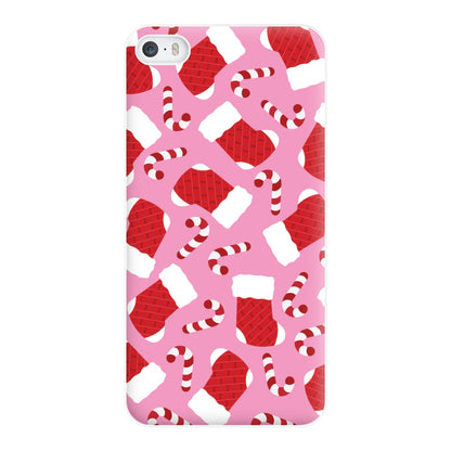 Pink Stocking Pattern Phone Case for iPhone 5 / 5s / SE 2016