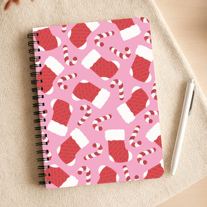 Pink Stocking Pattern Notepad