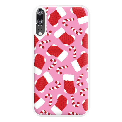 Pink Stocking Pattern Phone Case for Huawei P20