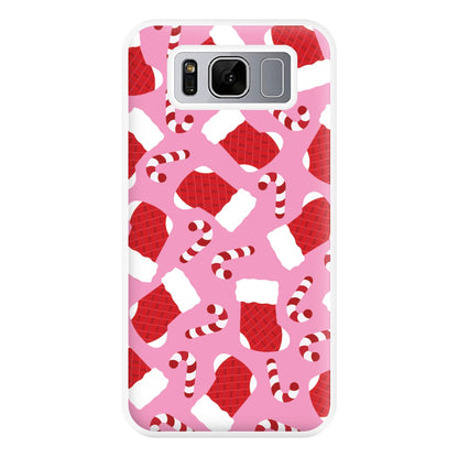 Pink Stocking Pattern Phone Case for Galaxy S8 Plus