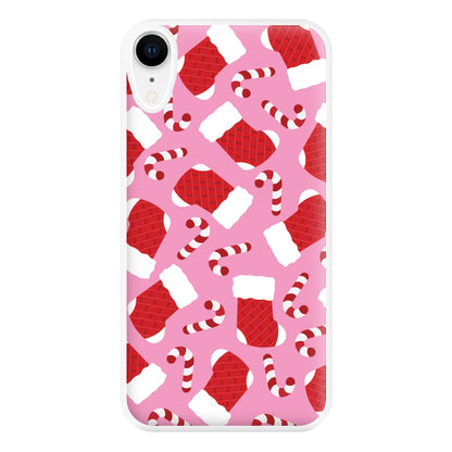 Pink Stocking Pattern Phone Case for iPhone XR