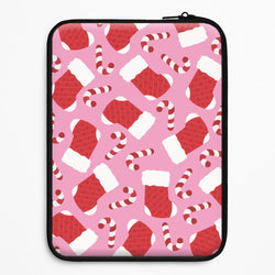 Pink Stocking Pattern Universal Laptop Sleeve