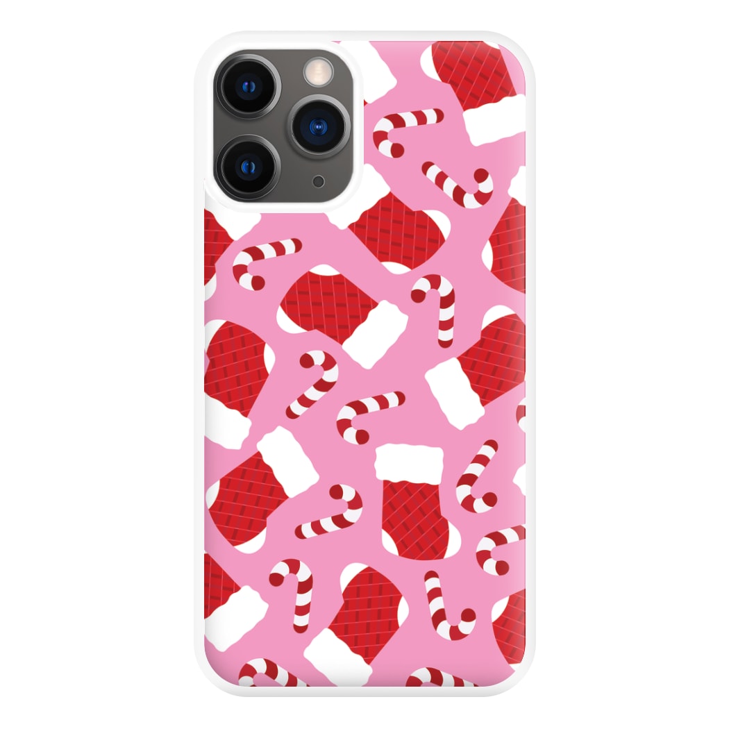 Pink Stocking Pattern Phone Case for iPhone 12 Pro Max