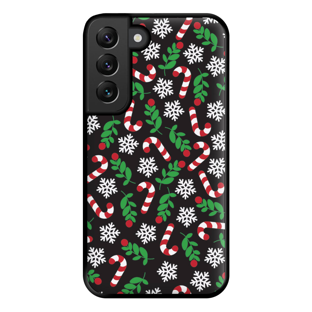 Snow Black Pattern Phone Case for Galaxy S22 Plus