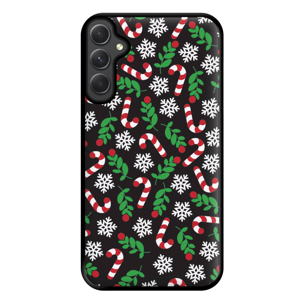 Snow Black Pattern Phone Case for Galaxy A54