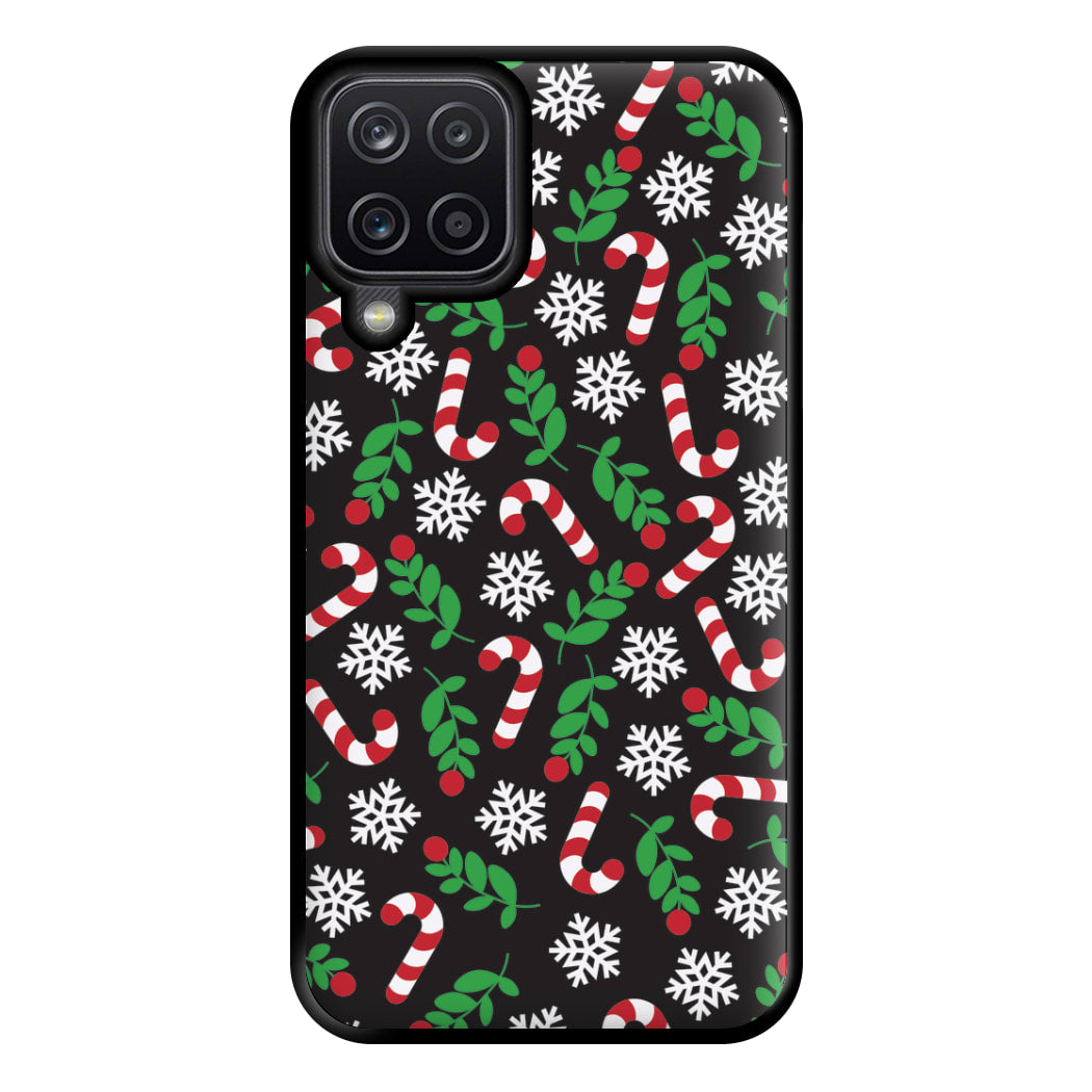 Snow Black Pattern Phone Case for Galaxy A12