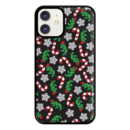 Snow Black Pattern Phone Case for iPhone 12 / 12 Pro