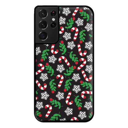 Snow Black Pattern Phone Case for Galaxy S21 Ultra