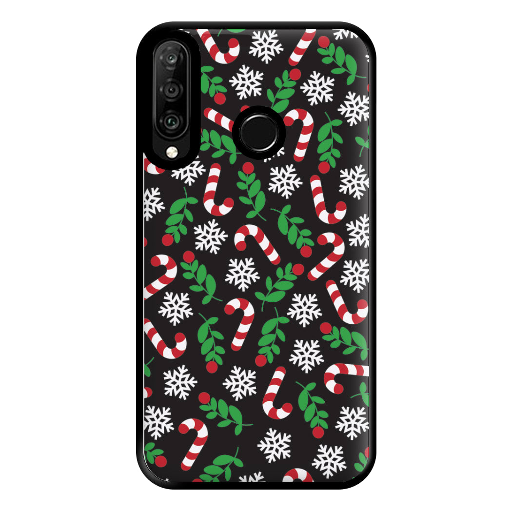 Snow Black Pattern Phone Case for Huawei P30 Lite