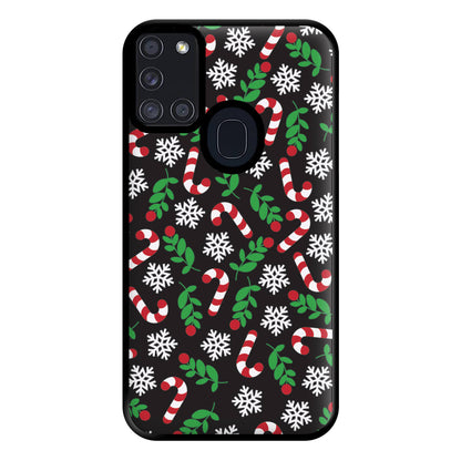 Snow Black Pattern Phone Case for Galaxy A21s