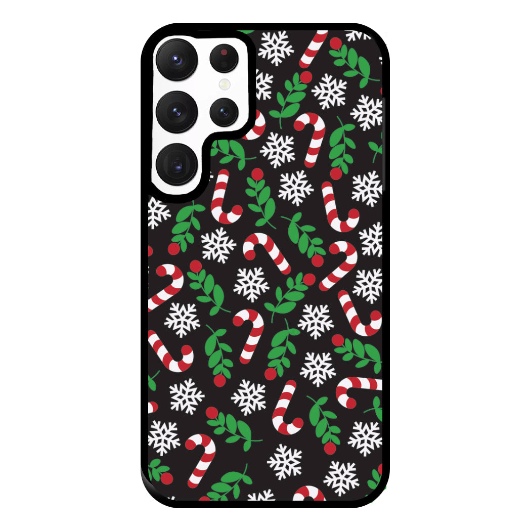 Snow Black Pattern Phone Case for Galaxy S22 Ultra