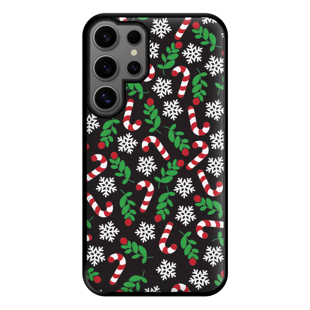 Snow Black Pattern Phone Case for Galaxy S24 Ultra