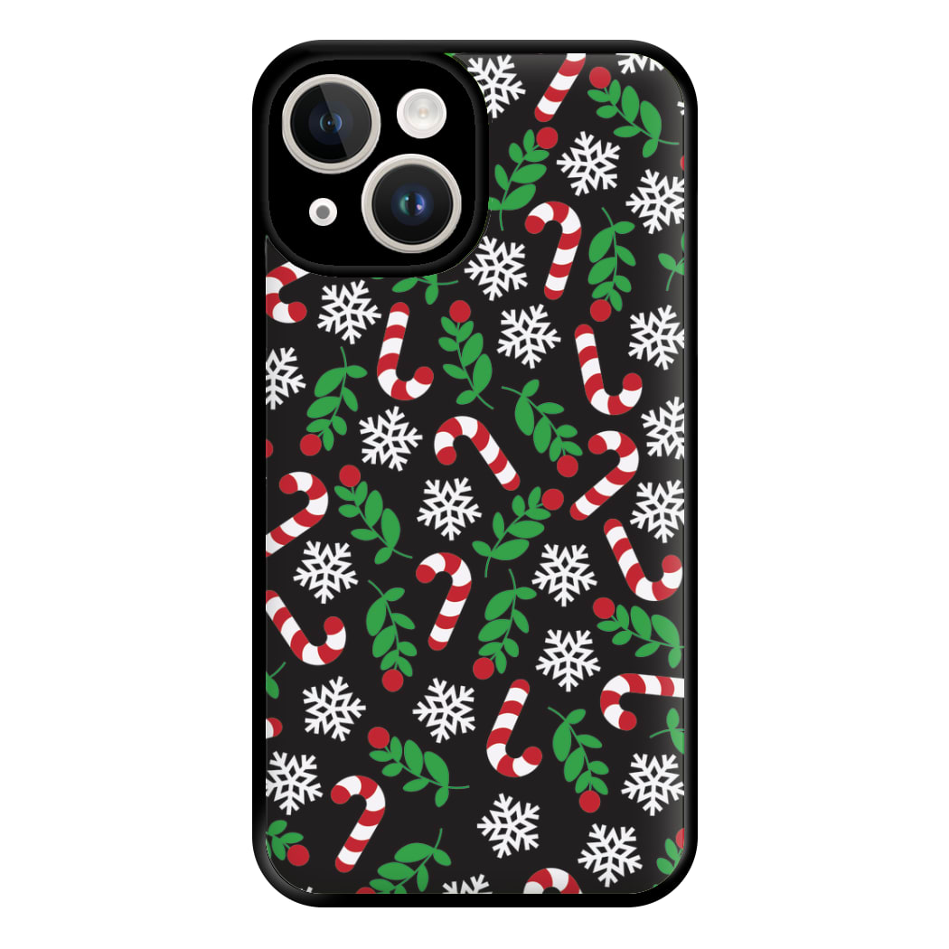 Snow Black Pattern Phone Case for iPhone 14