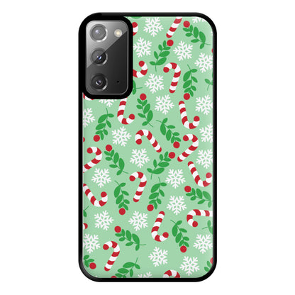 Snow Green Pattern Phone Case for Galaxy Note 20 Ultra