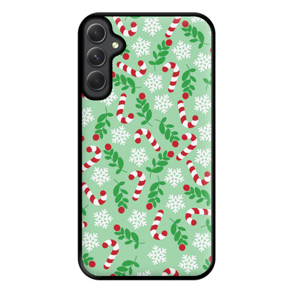 Snow Green Pattern Phone Case for Galaxy A54