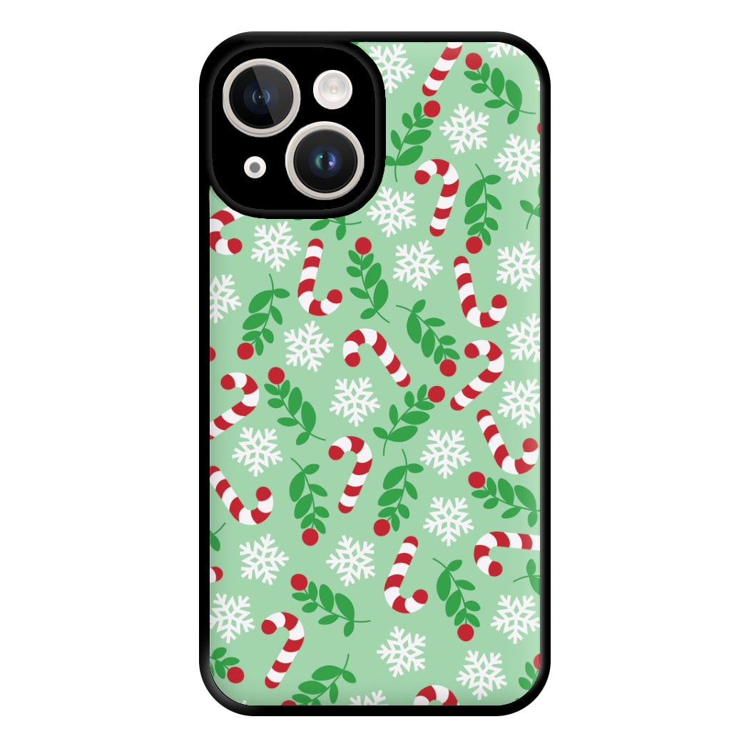 Snow Green Pattern Phone Case for iPhone 14