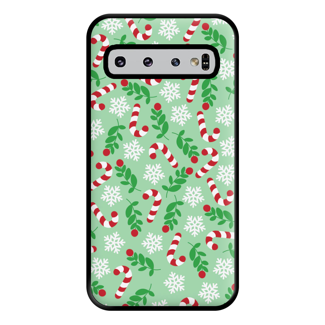 Snow Green Pattern Phone Case for Galaxy S10 Plus