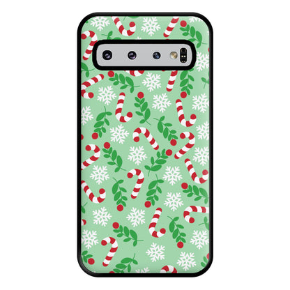 Snow Green Pattern Phone Case for Galaxy S10 Plus