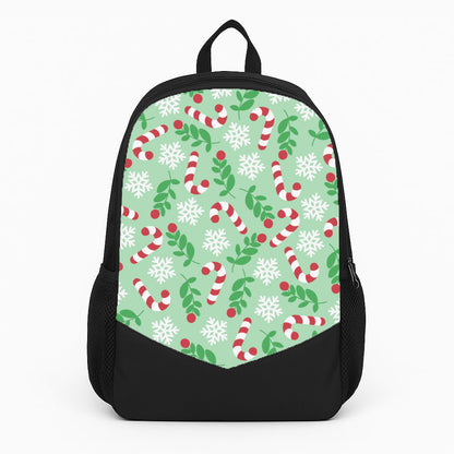 Snow Green Pattern Large Backpack