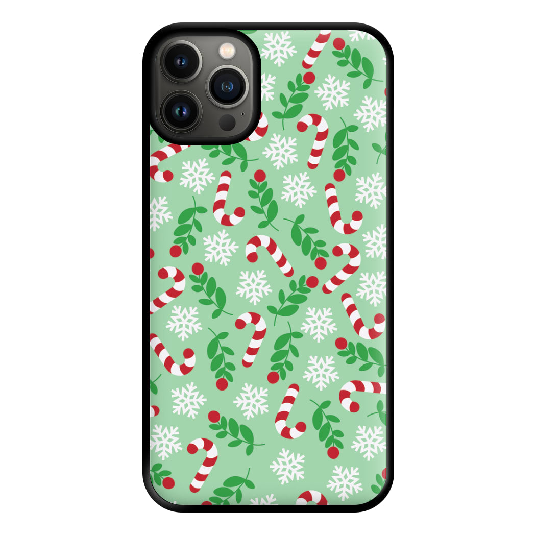 Snow Green Pattern Phone Case for iPhone 13