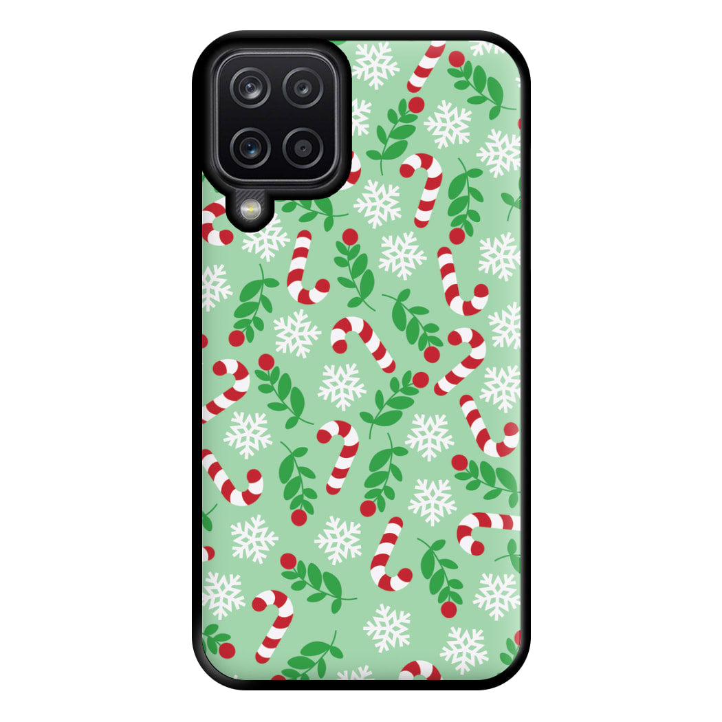 Snow Green Pattern Phone Case for Galaxy A12