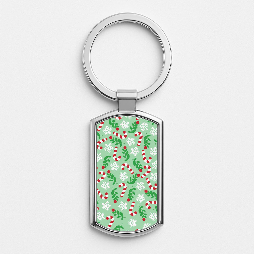 Snow Green Pattern Luxury Keyring