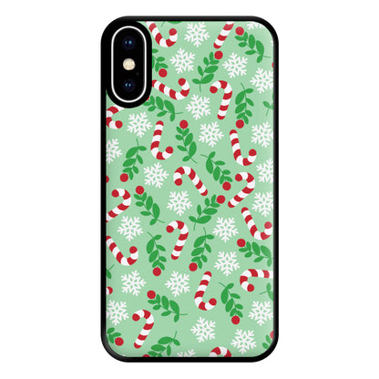 Snow Green Pattern Phone Case for iPhone XS Max