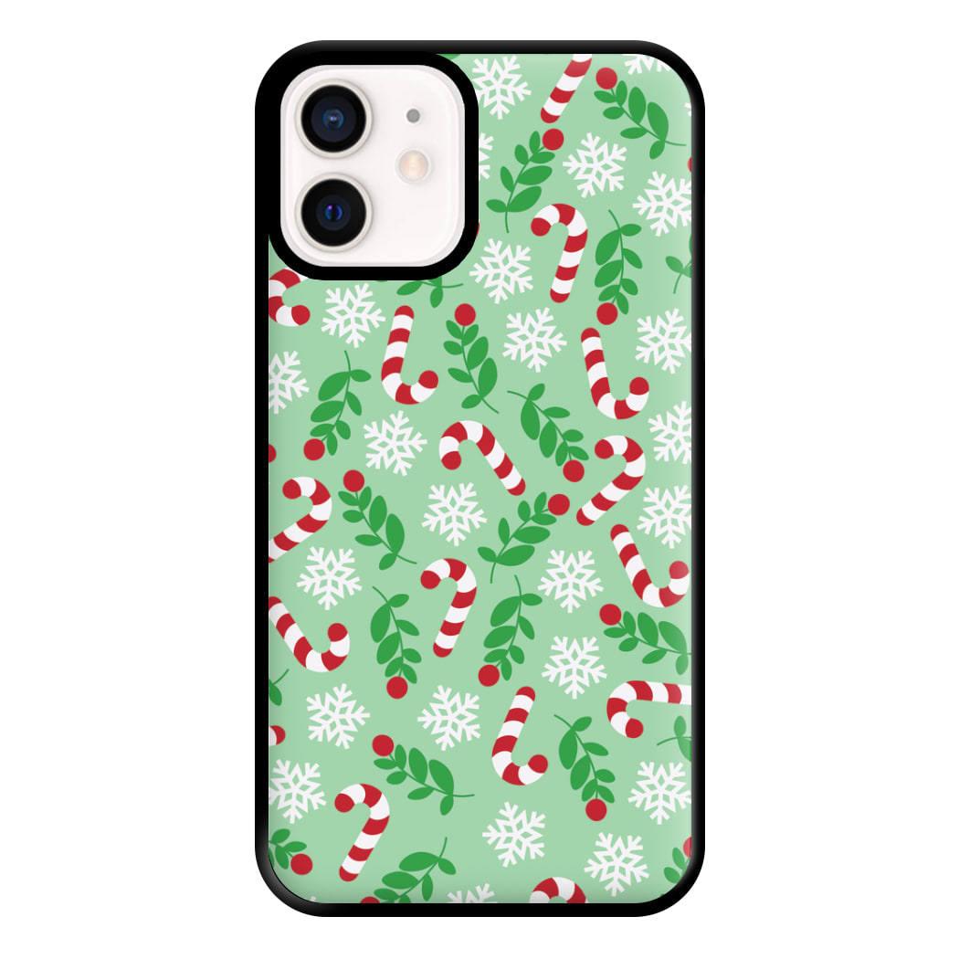 Snow Green Pattern Phone Case for iPhone 13 Mini