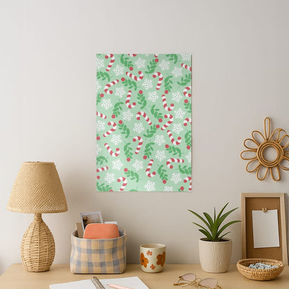 Snow Green Pattern Art Print