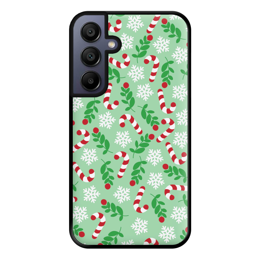 Snow Green Pattern Phone Case for Galaxy A15