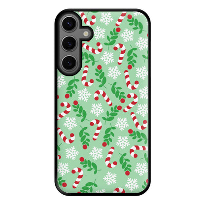 Snow Green Pattern Phone Case for Galaxy S23FE