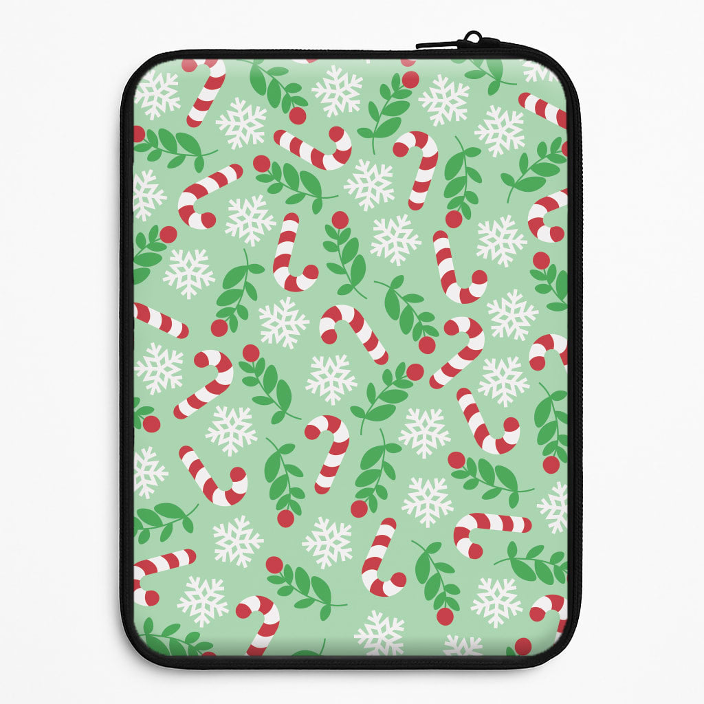 Snow Green Pattern Laptop Sleeve