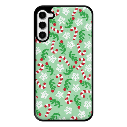 Snow Green Pattern Phone Case for Galaxy S23 Plus