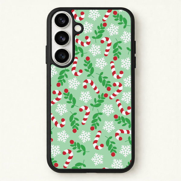 Snow Green Pattern Phone Case for Galaxy S26 Plus