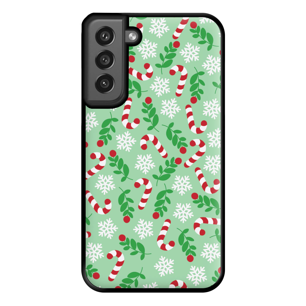 Snow Green Pattern Phone Case for Galaxy S21FE