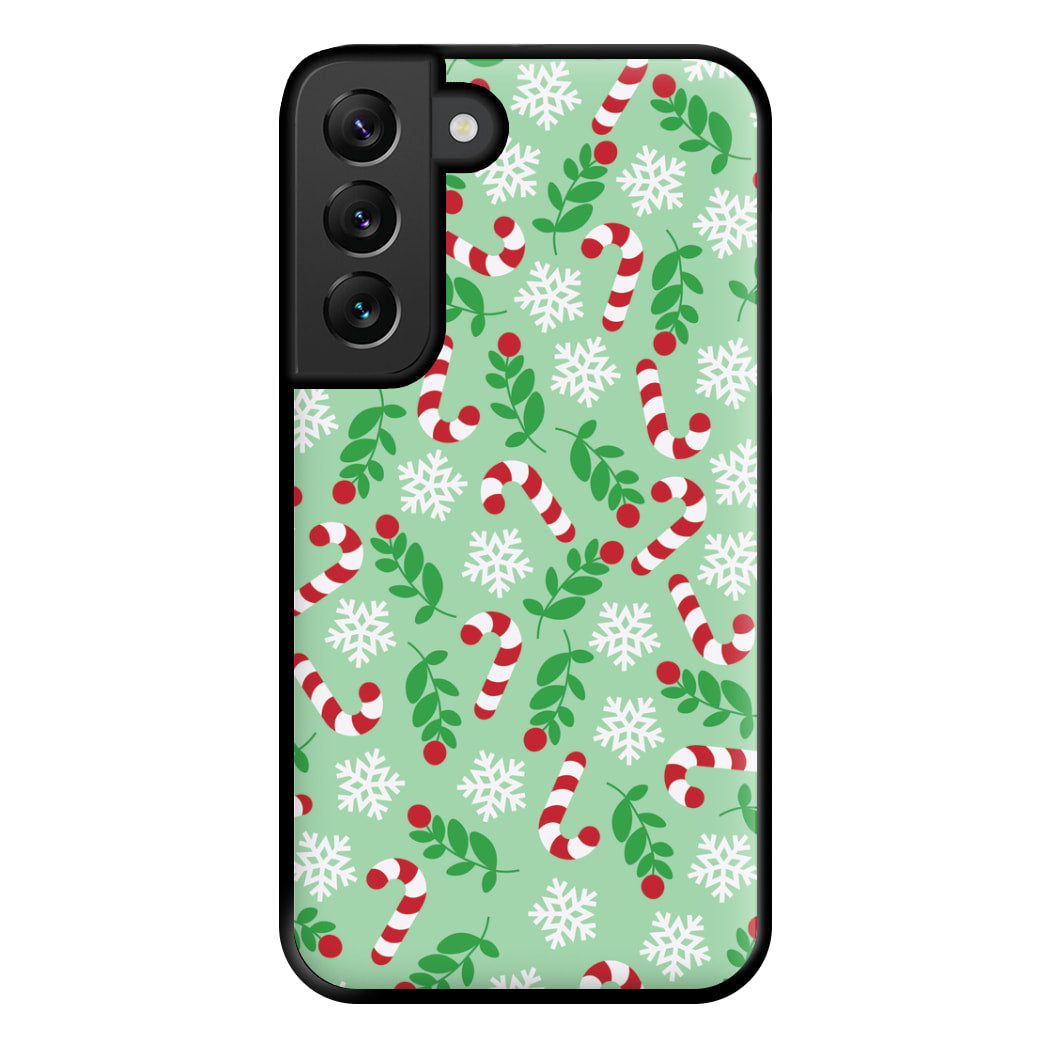 Snow Green Pattern Phone Case for Galaxy S22 Plus