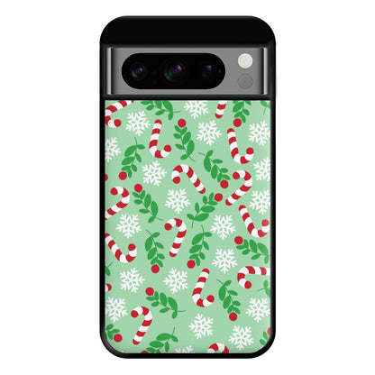 Snow Green Pattern Phone Case for Google Pixel 8 Pro