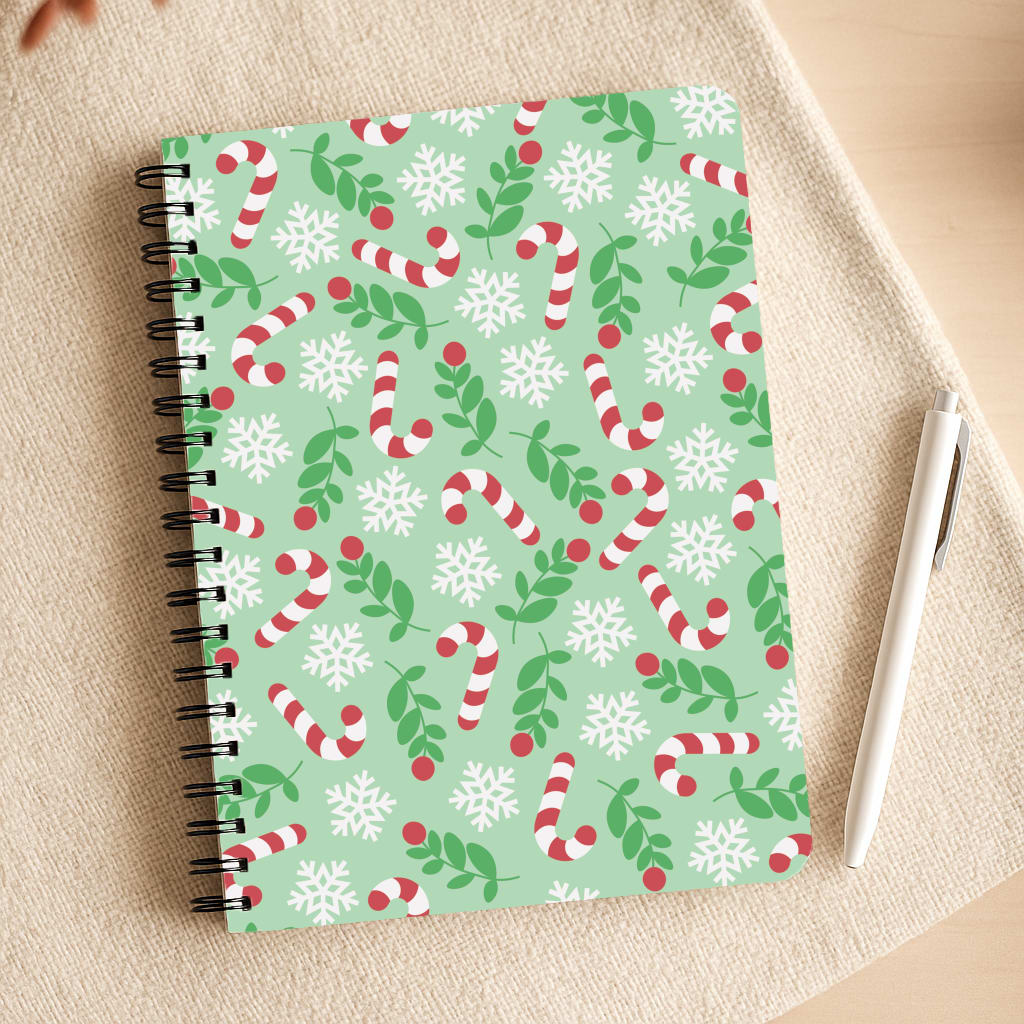 Snow Green Pattern Notepad