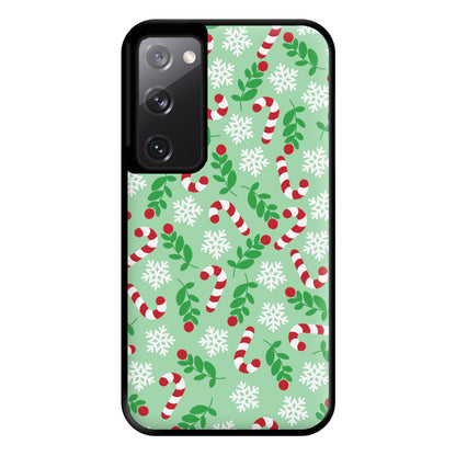 Snow Green Pattern Phone Case for Galaxy S20FE