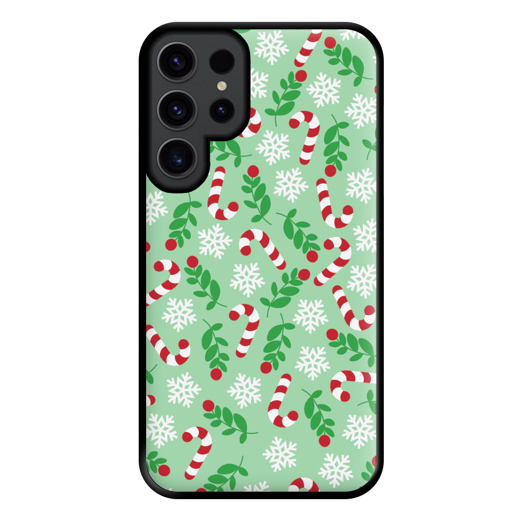 Snow Green Pattern Phone Case for Galaxy S23 Ultra