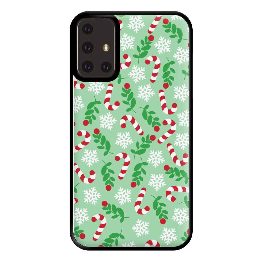 Snow Green Pattern Phone Case for Galaxy A71